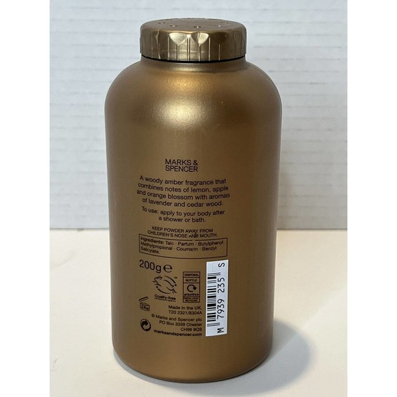 Marks & Spencer Woodspice Original Amber Talc Powder 85% Full - Picture 4 of 4